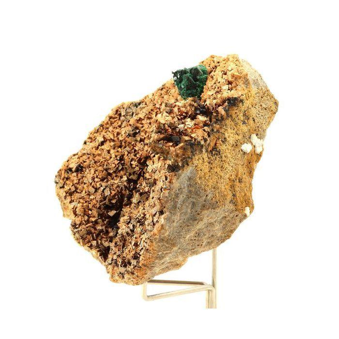 Pierres et Minéraux. Ankerite + Chalcopyrite + Malachite. 819.9 ct. Viaduc de Millau, Aveyron, France. Rare.