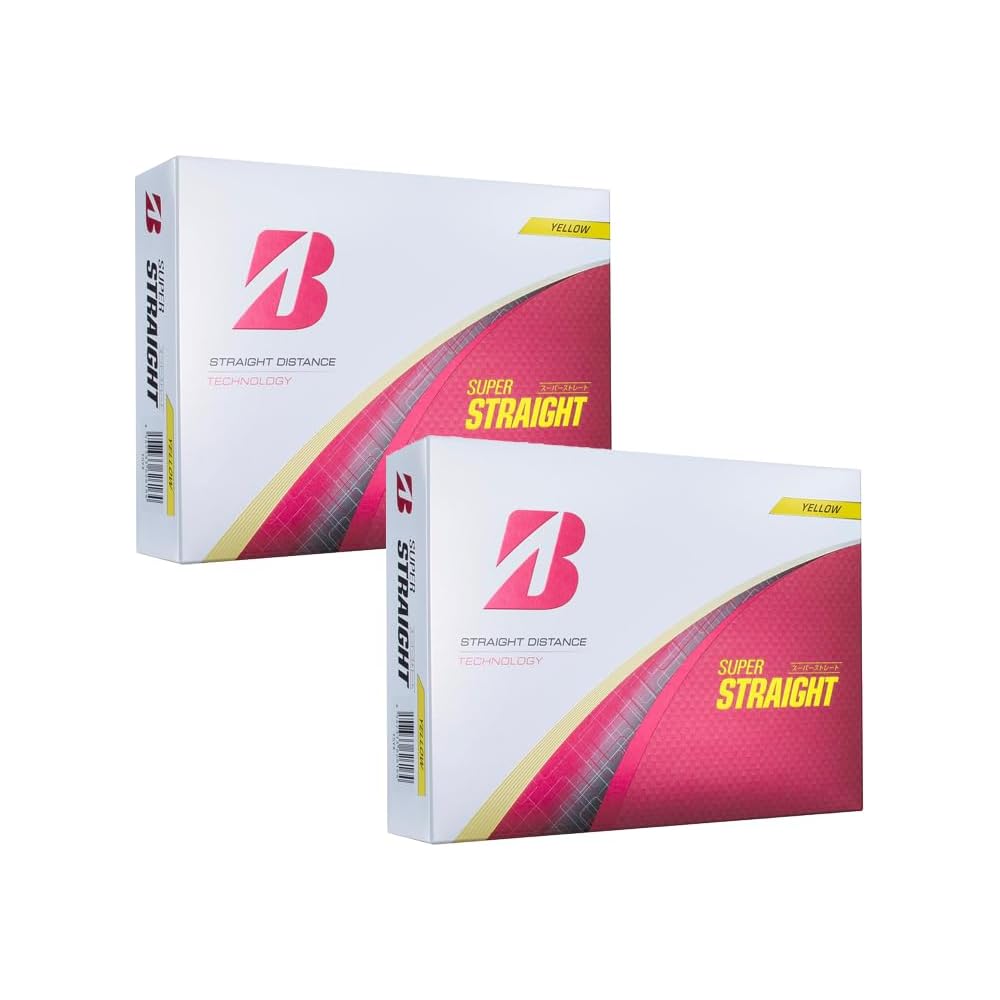 Bridgestone Super Straight Golf Balls 2025 Model 2DZ Set 24 Balls Yellow
