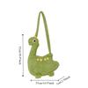 Solid Color Cartoon Crossbody Bag Plush Shoulder Bags Portable Long Neck Dinosaur Bag  Travel
