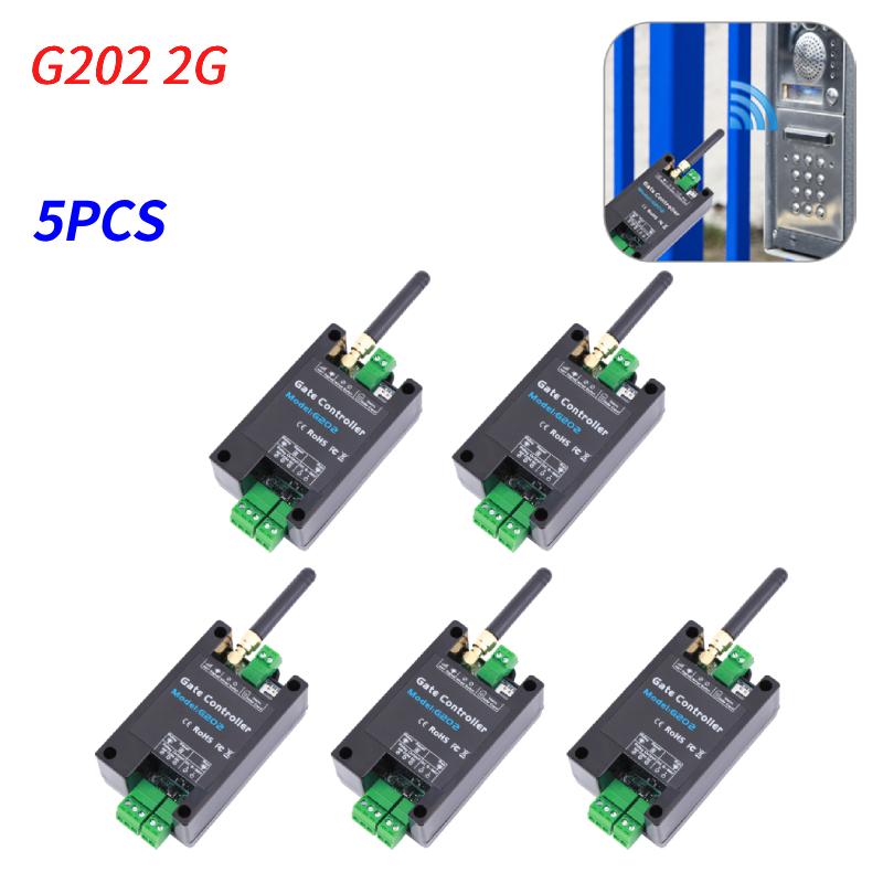 1-5pcs GSM 2G 4G LTE Gate Opener Controller G202 G201 SMS Remote Control Relay Switch Wireless Door Opener 850/900/1800/1900MHz