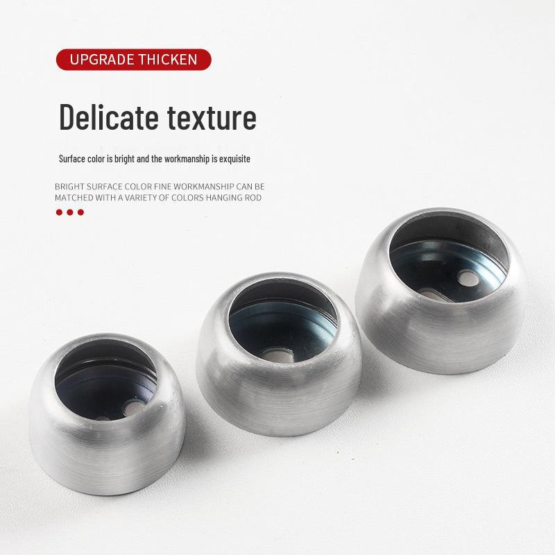 Stainless Steel Round Flange Base Wardrobe Clothes Rail Holder and Towel Rack Fixing Accessories.