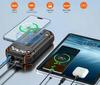 Powerbank Încărcător Solar 20000mAh 5xUSB Lanternă Carabină Qi Acelufly