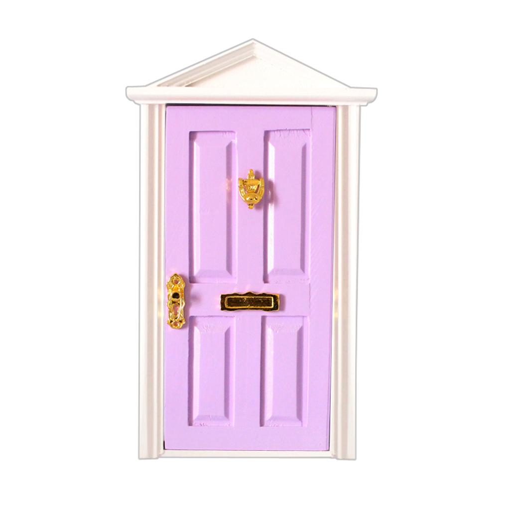 Wooden Entryway Door for 1:12 Scale Dollhouse