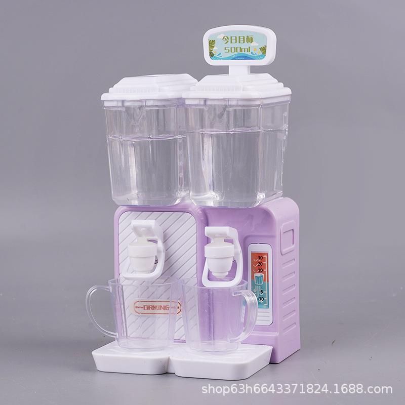 Mini Simulation Water Dispenser Drinkable Water Summer Toy Direct Drinking Machine Beverage Machine Play House Doll House Model Ornament