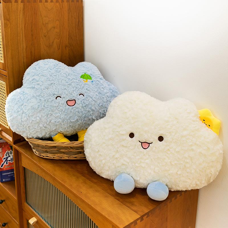 Running Clouds Throw Pillow Soothing Sleeping Doll Sofa Pillow Home Ornament Bedside Doll Plush Toy