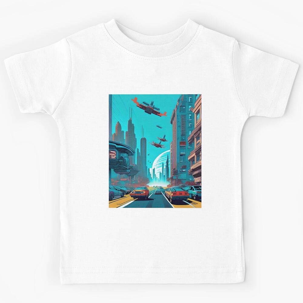 Futuristic Cityscape No5 Kids T-Shirt 100
