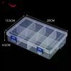 Multifunctional Tool Case 20*13.5*4.5cm Large 8 Grids Plastic Storage Box Screw Electronic Component Transparent Organizer