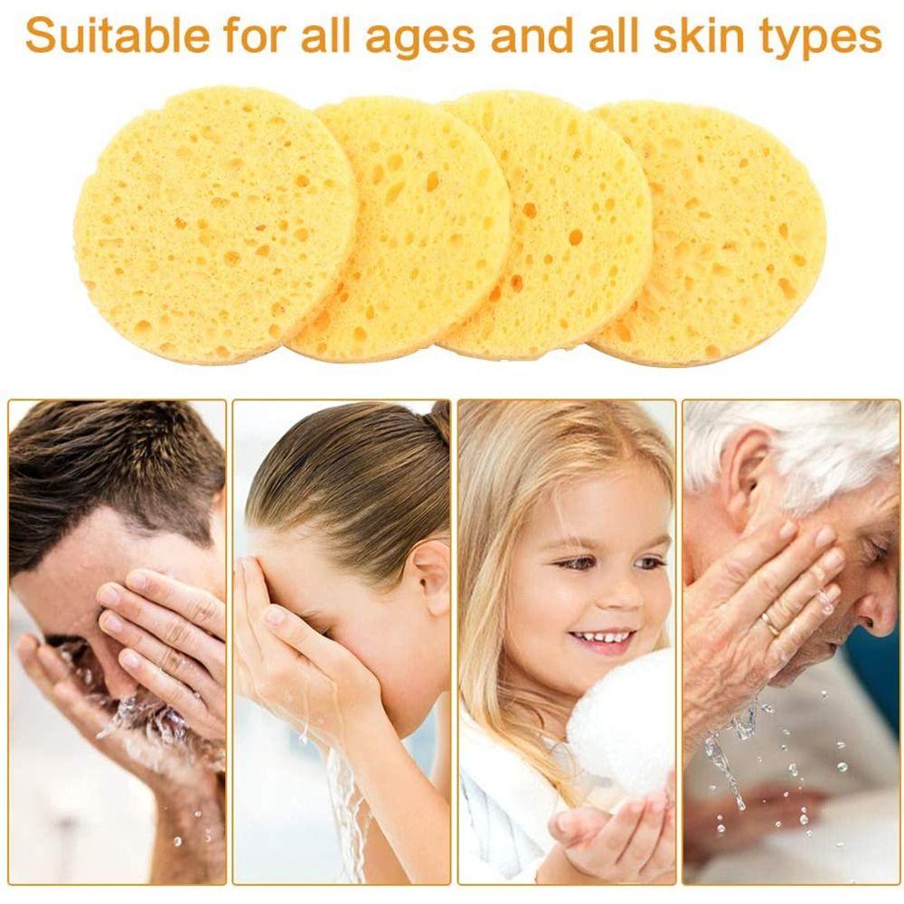 Cosmetic Puff Wood Pulp Cleansing Tool Massage Brush Wood Pulp Sponge Face Cleaning Sponge Pad