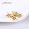 18K Gold Plated Brass Lobster Clasps For Jewelry Making,End Beads Cap Connector Clasps For DIY Necklace Bracelet Supplies