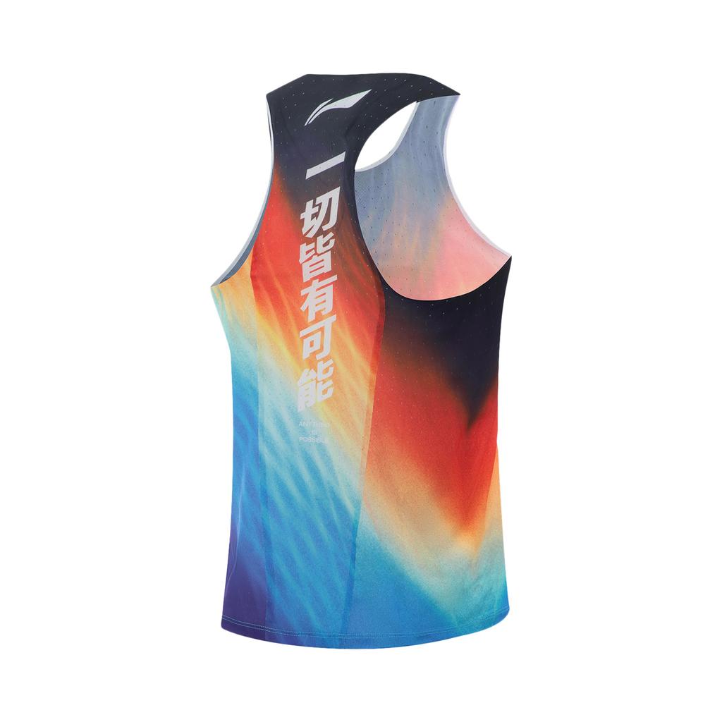 Li Ning Dragon Sparrow Prodyšný Rychleschnoucí Sportovní Slim Fit Outdoor Bez rukávů Pletená Běžecká Vesta Pánská Vesty Modrá Červená AAYV123-16