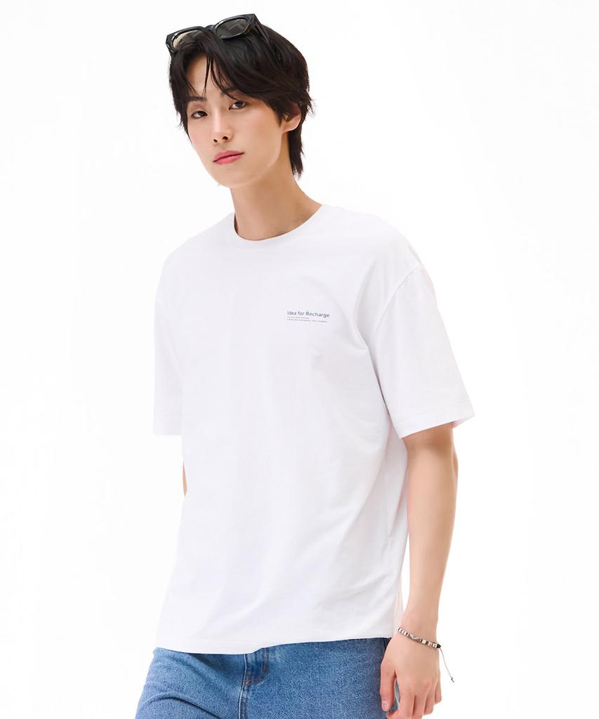 CHASECULT Men'S Cool Back Point Graphic Short Sleeve T-Shirt - White
