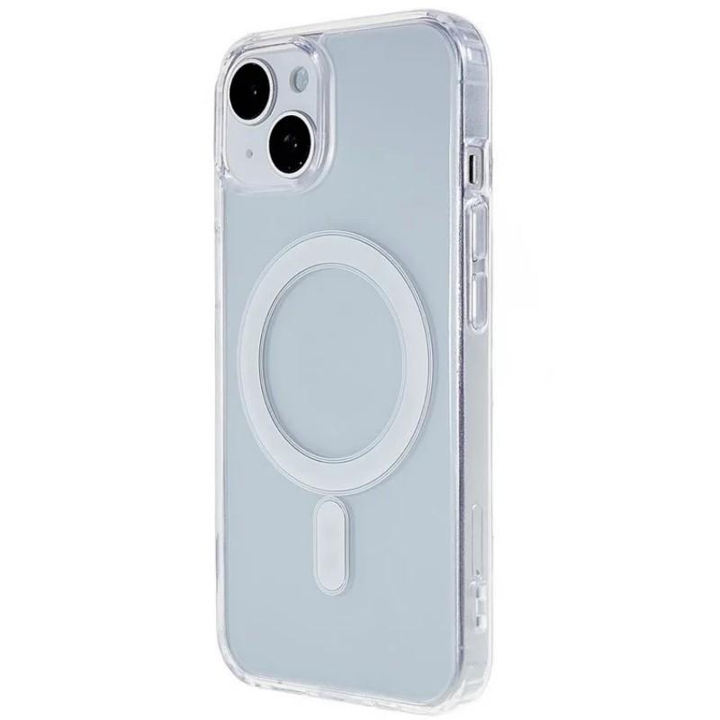 For iPhone 13 6.1 Inch Clear Case Compatible with MagSafe WANLONFENG LM2 Series Phone Cover (Big Lens Hole)