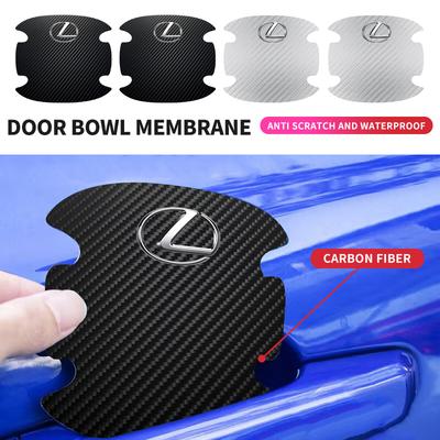 Carbon Fiber Car Door Bowl Handle Anti-Scratches Sticker For F SPORT ES RX NX LS UX LM LX GX LC RZ IS CT GS RC HS SC TX LB