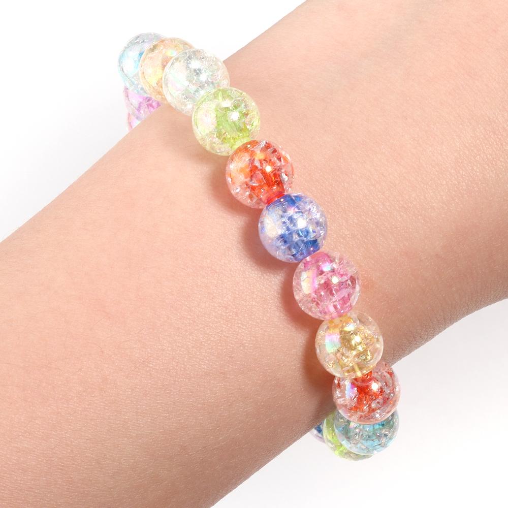 15-100Pcs/lot Acrylic Cracked Crystal Beads 8-18mm Light Colored Loose Beads For Jewelry Making DIY Bracelet Necklace Supplies