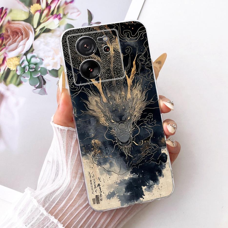For Xiaomi Mi 13T Pro 5G Case Luxury Butterfly Tree Painted Cover Soft Silicone Phone Case For Xiaomi 13T Pro Mi13T Pro 5G Shell