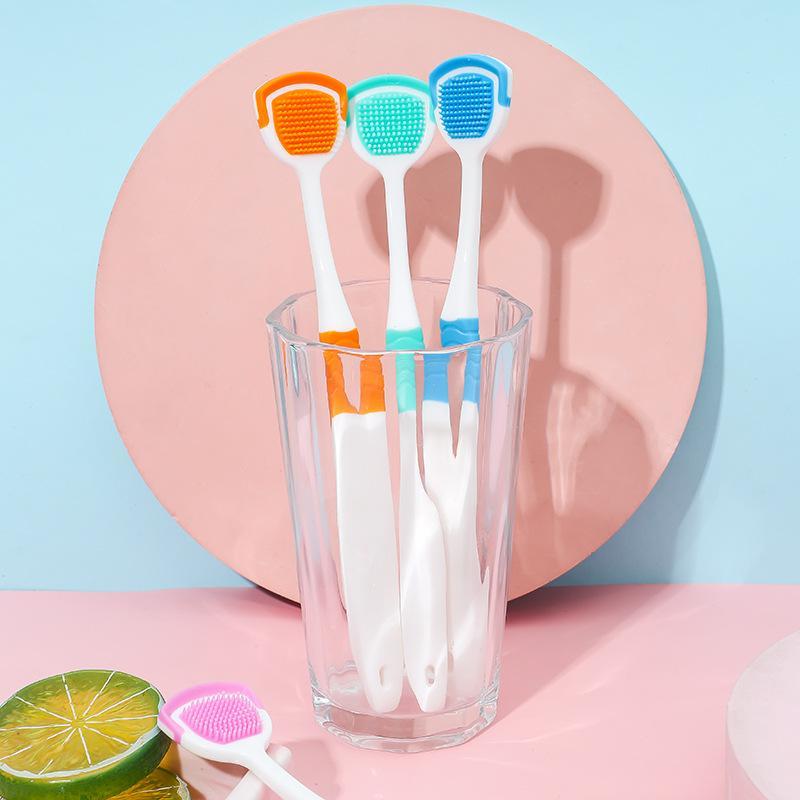 4 Pack Cost-Effective Silicone Tongue Scraper Food Grade Safe Oral Care Tool for Whole Family Daily Dental Care