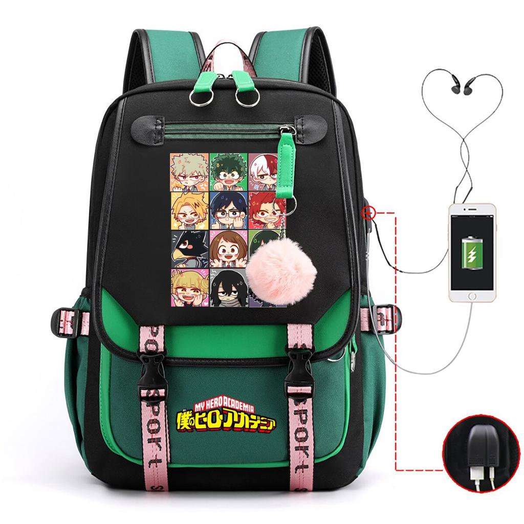 My Hero Academy Has the Same Peripheral Backpack, Animation Two-dimensional Printing, Primary and Secondary School Schoolbag.