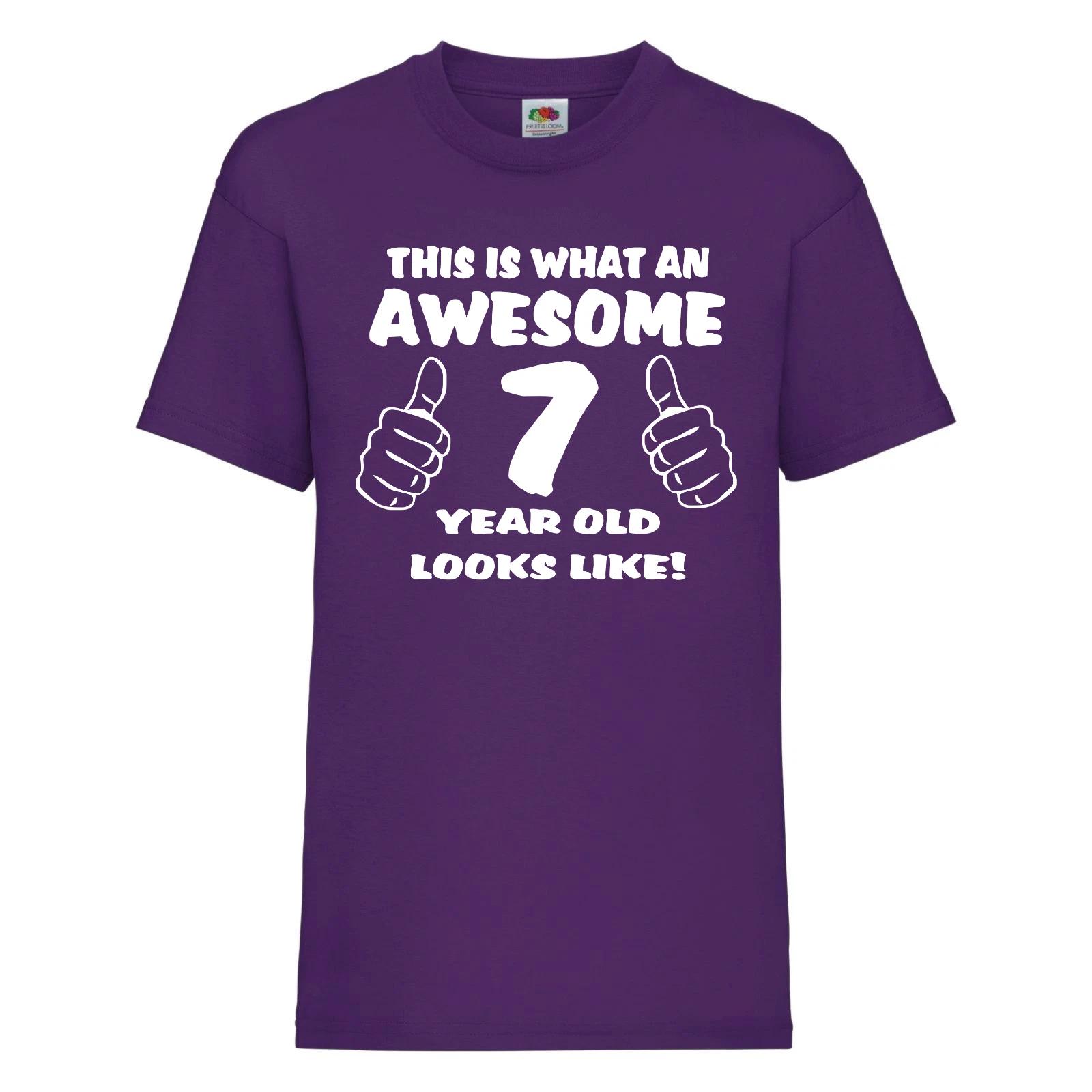 7th birthday T-Shirt gift - This Is What An Awesome 7 Year Old Looks Like! XL