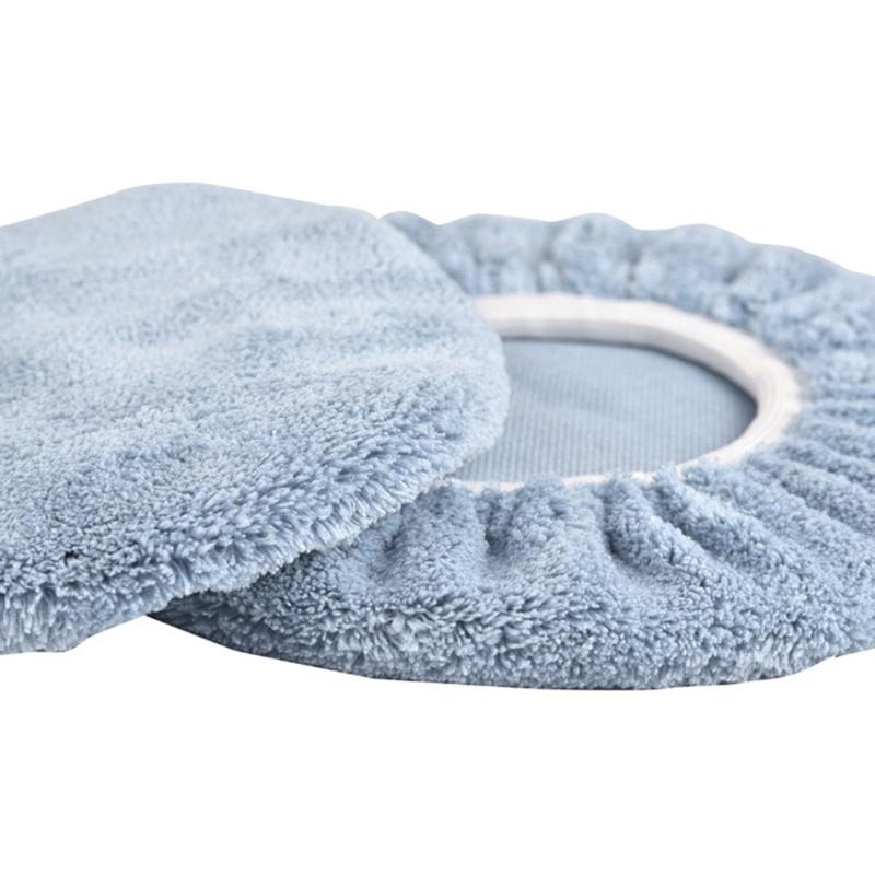 Pack of 10 Car Circular  Buffer Pads Lambskin & Microfiber Bonnet Car Polishing Pad set for Polishing Car & Furniture