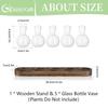 Planten Terrarium voor Hydroponics Planten Kantoor Plant Vermeerderingsstation met Retro Houten Stand Huis Bureau Glazen Planter