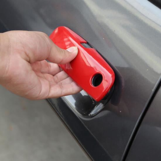 2pcs Door Handle Trim Cover Decoration Bezels for Dodge Challenger 2012- Red