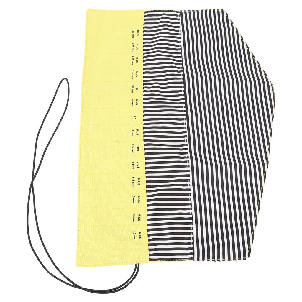 Crochet Hook Storage Bag Portable Oxford Cloth Knitting Needle with Size Markings