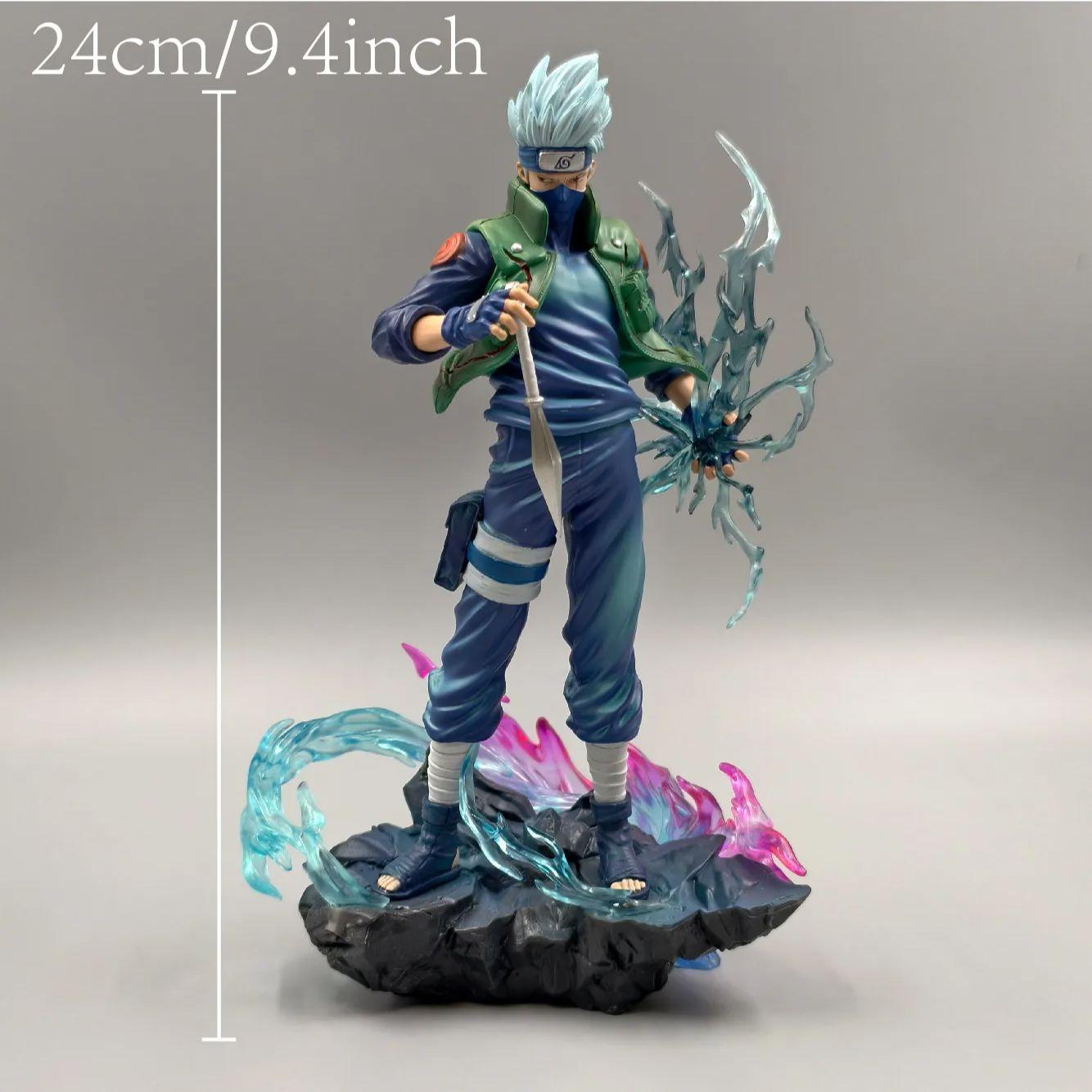 

24cm 9.4 inch Animation Hatake Kakashi Action Figures Polyvinyl Chloride Statue Tabletop Ornamen Collector Statue Miniature Decoration Room Desk зелёный