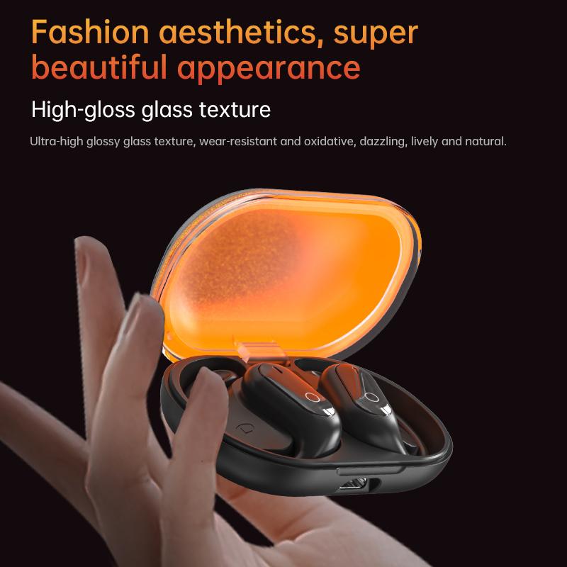 Luminous Quicksand Bluetooth 5.4 Earphones Real-time AI Translation Headset Night Light Flowing Hanging Wireless Headphone NEC Noise Reduction Earbuds