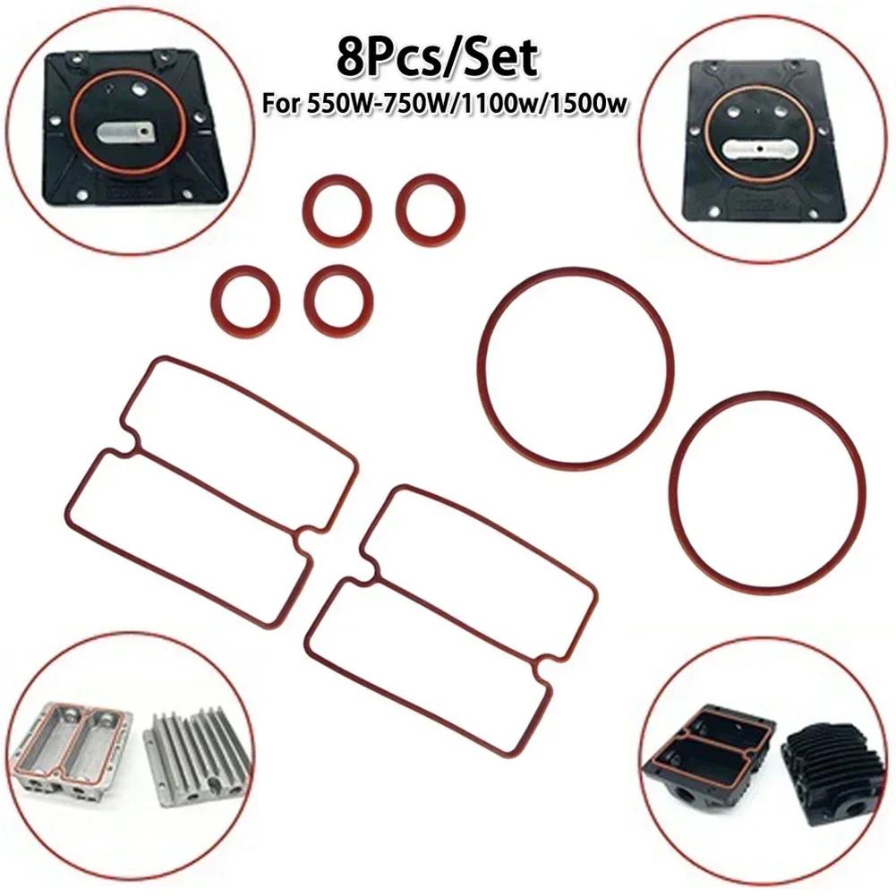 8Pcs Nitrile Rubber Sealing Ring 550/750/950/1100/1500W Air Compressor Gasket For Oil Free Air Compressor Cylinder Head