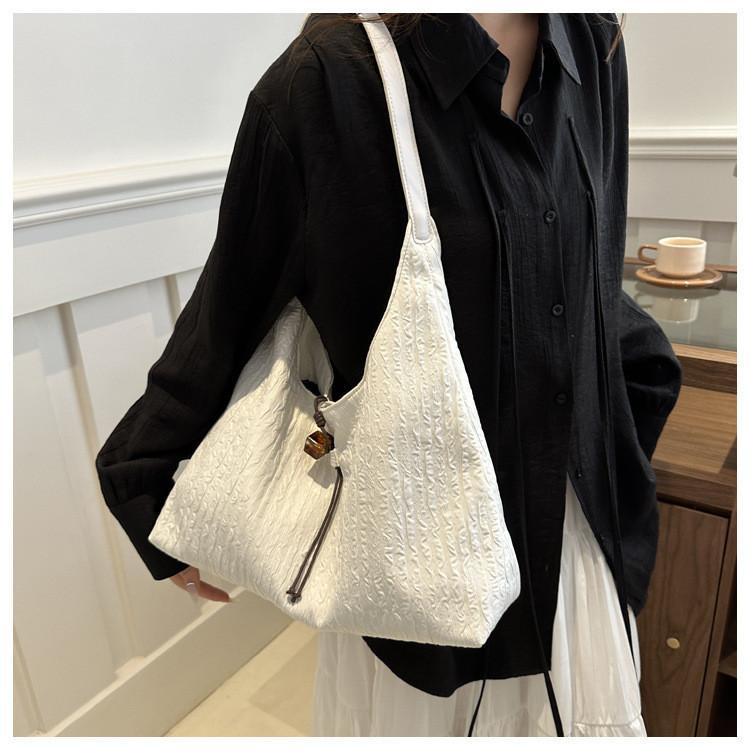 Large Capacity Single Shoulder Bag 2024 Spring New Fashion Soft Tote Bag Street Style Trend