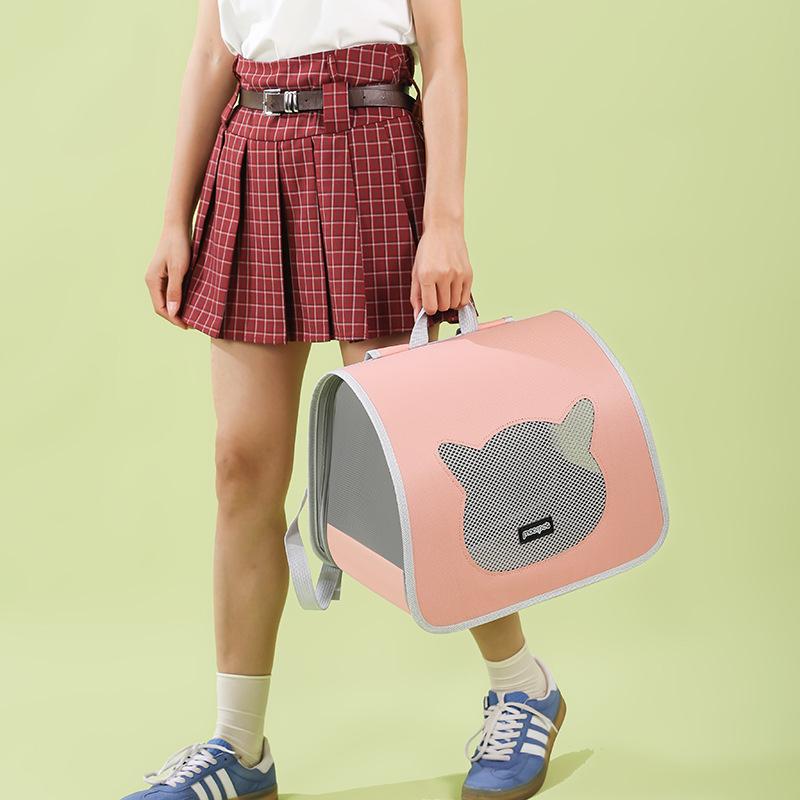 Cat Bag for Going Out Portable and Breathable Cat Backpack for Pet Travel High-looking Shoulder Bag Lightweight Large-capacity Cat Backpack