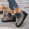 Women's Faux Fur Lined Short Snow Boots Thick Bottom Comfortable Cotton Boot Trendy Fashion Sleeve Boot Warm Cozy Fur Boot