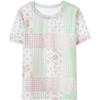 Betu Women's Hollow Out Printed Short Sleeve T-Shirt