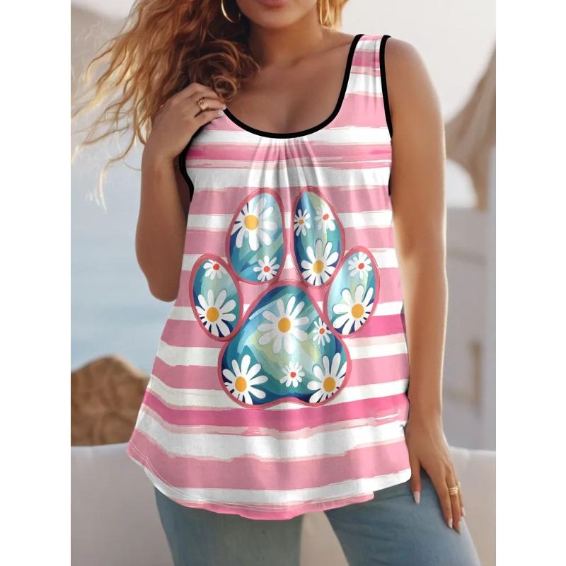 Women's Sleeveless Vest Creative Colorful Fashionable Loose Soft Leisure Summer Oversized Vest