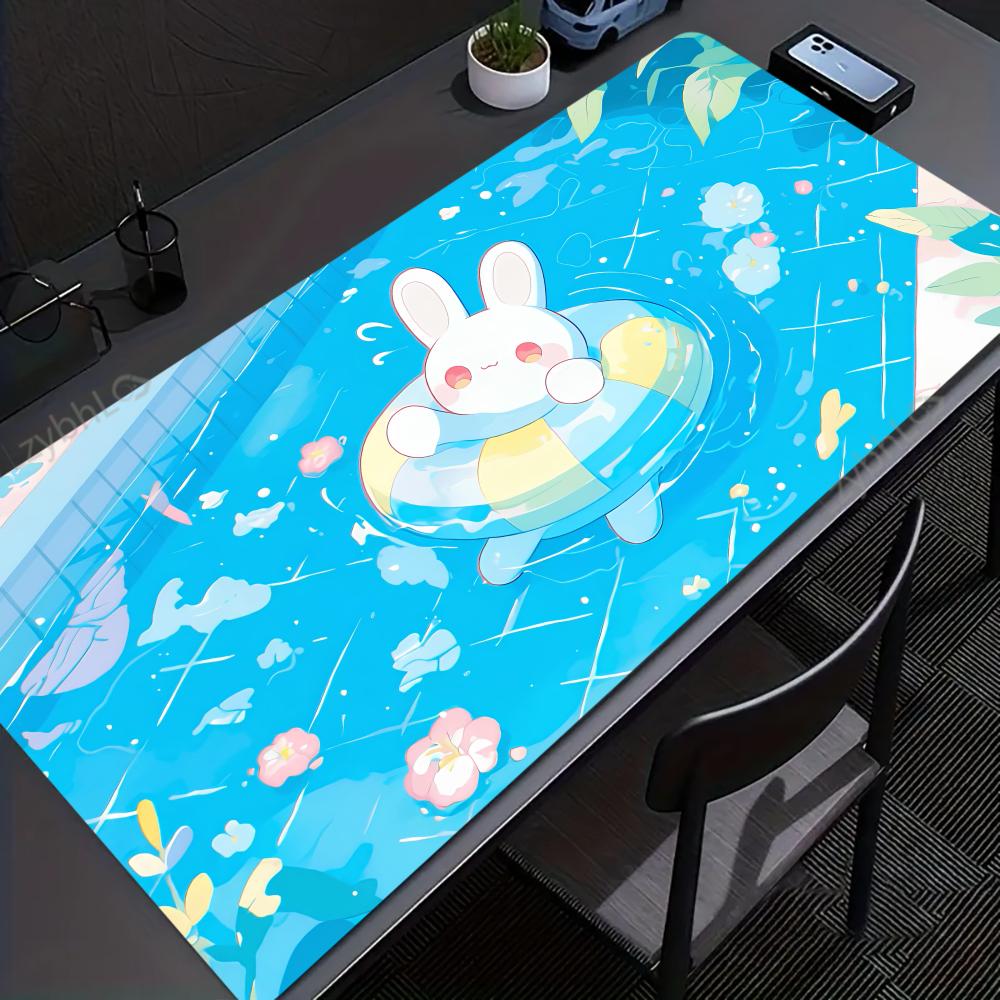 Cute Rabbit Mouse Pad Gaming Keyboard Desk Mat Office Soft Non-Slip Rubber Carpet Mice Pad New Anime Home Gamer Long Mousepad