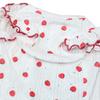 Dog Summer Cotton Shirts Heart Printed Ruffle Sleeveless Puppy Vest Soft Breathable Sweet Pet Outfit for Small Dogs Cats