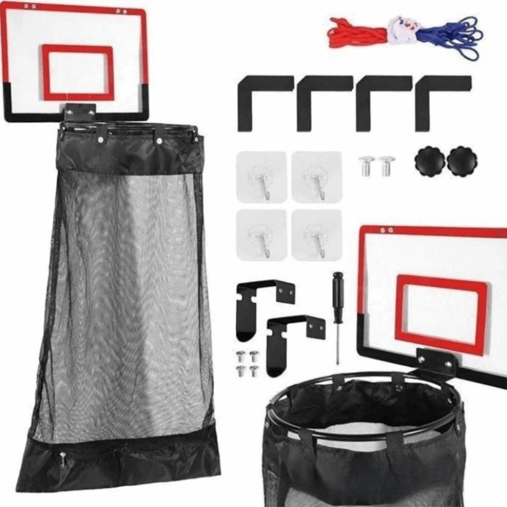 No Drilling Required Basketball Hoop Laundry Basket Bathroom Shower Area