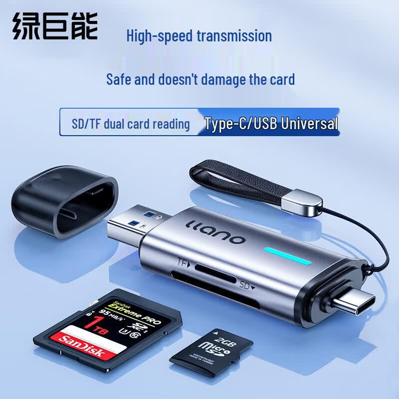 llano USB/Type-C 3.0 Multi-Function SD/TF Card Reader