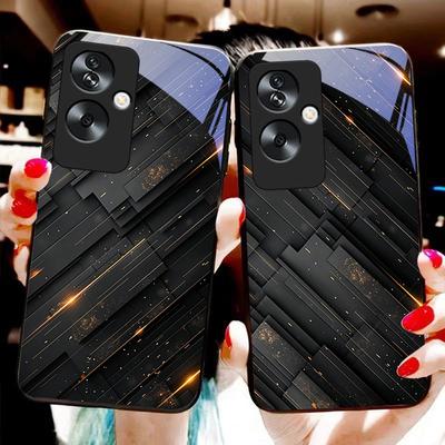 Meteor Goldene Perle Für Oppo A79 5G 58 78 74 60 4G Reno 11F Realme GT 6 11 Note 50 10 C55 X2 Gehärtetes Glas Schwarz Handyhülle