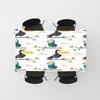 Modern Colorful Birds Tablecloth for Dining Room Decoration 100% Polyester Washable Home Textiles