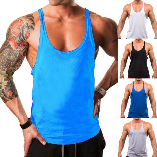 Kamizelka Fitness z Okrągłym Dekoltem, Jednolity Kolor, Oddychająca, Bez Rękawów, Luźny T-shirt, Odzież do Kulturystyki, Streetwear