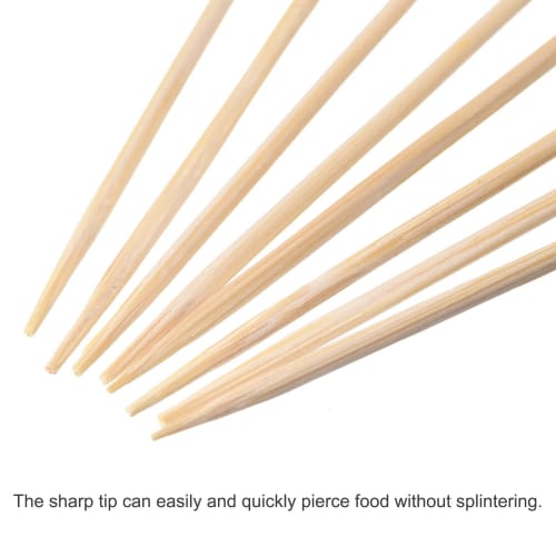 uxcell Cocktail Toothpicks, 120mm Bamboo Heart Shape Long Fruit Sticks for Decorating Cocktail Skewers, Drinks, Appetizers, and Fruit, Pink, 100 Piece