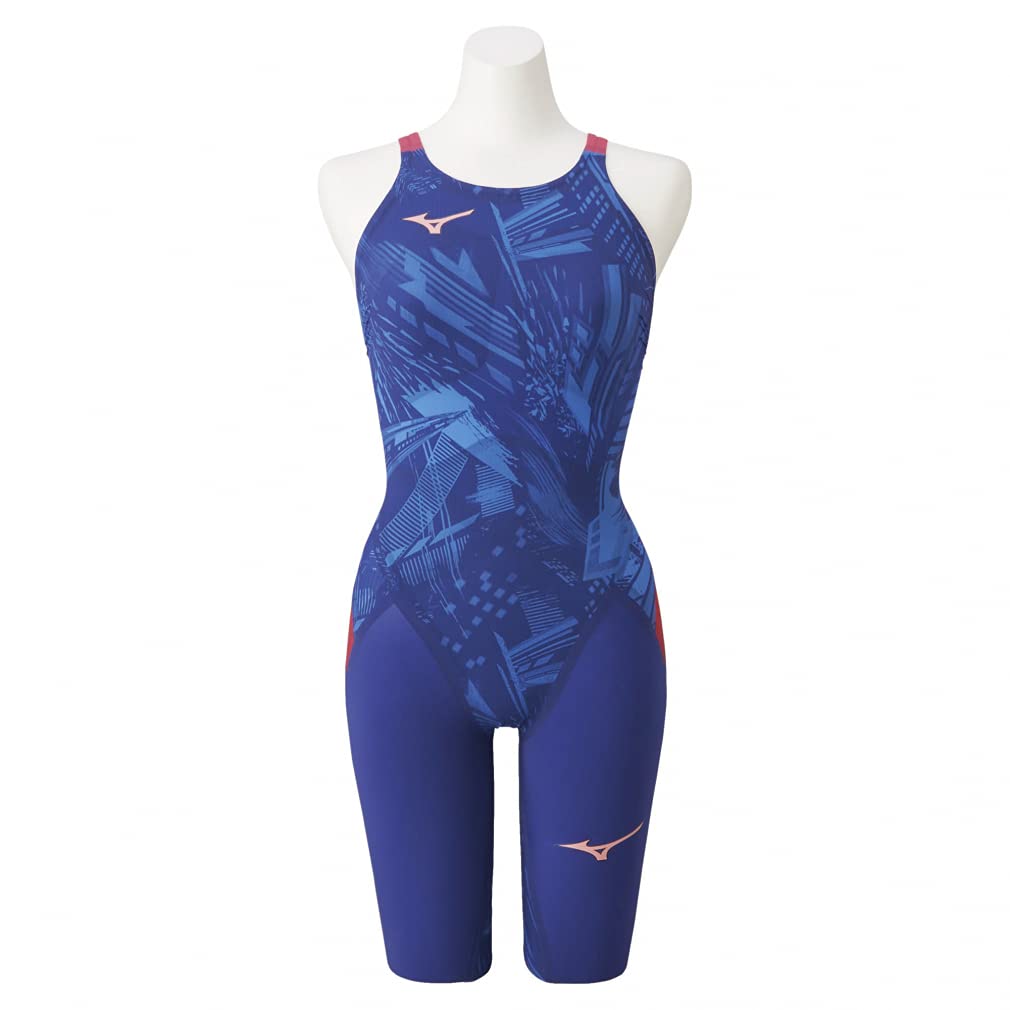 MIZUNO GX SONIC V MR Racing Half Size FINA Swimming Approved Women's Swimsuit, Suit, N2MG0702, Blue, L, (International Federation)