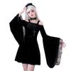 Punk style dark mesh dress Yamamoto goth little devil female soft sister halloween costume sexy