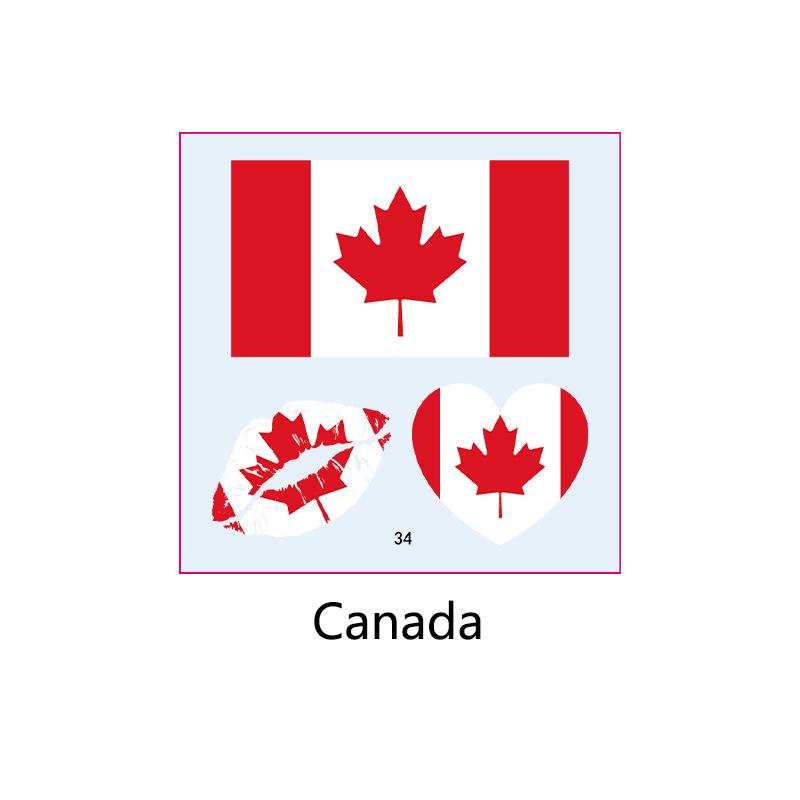 Football Sports Match National Flag Stickers Football Fans Cheer and Assist for Soccer Players,Face Arm Body Temporary Tattoos