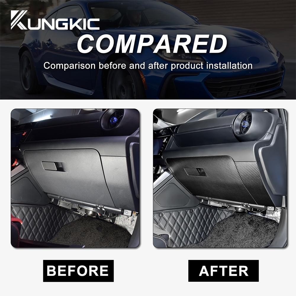 For Subaru BRZ/ Toyota GR86 2025 2025 2025 2025 2025 LHD RHD Car Copilot Box Anti-kick Suede Carbon Fiber Style Protect Sticker