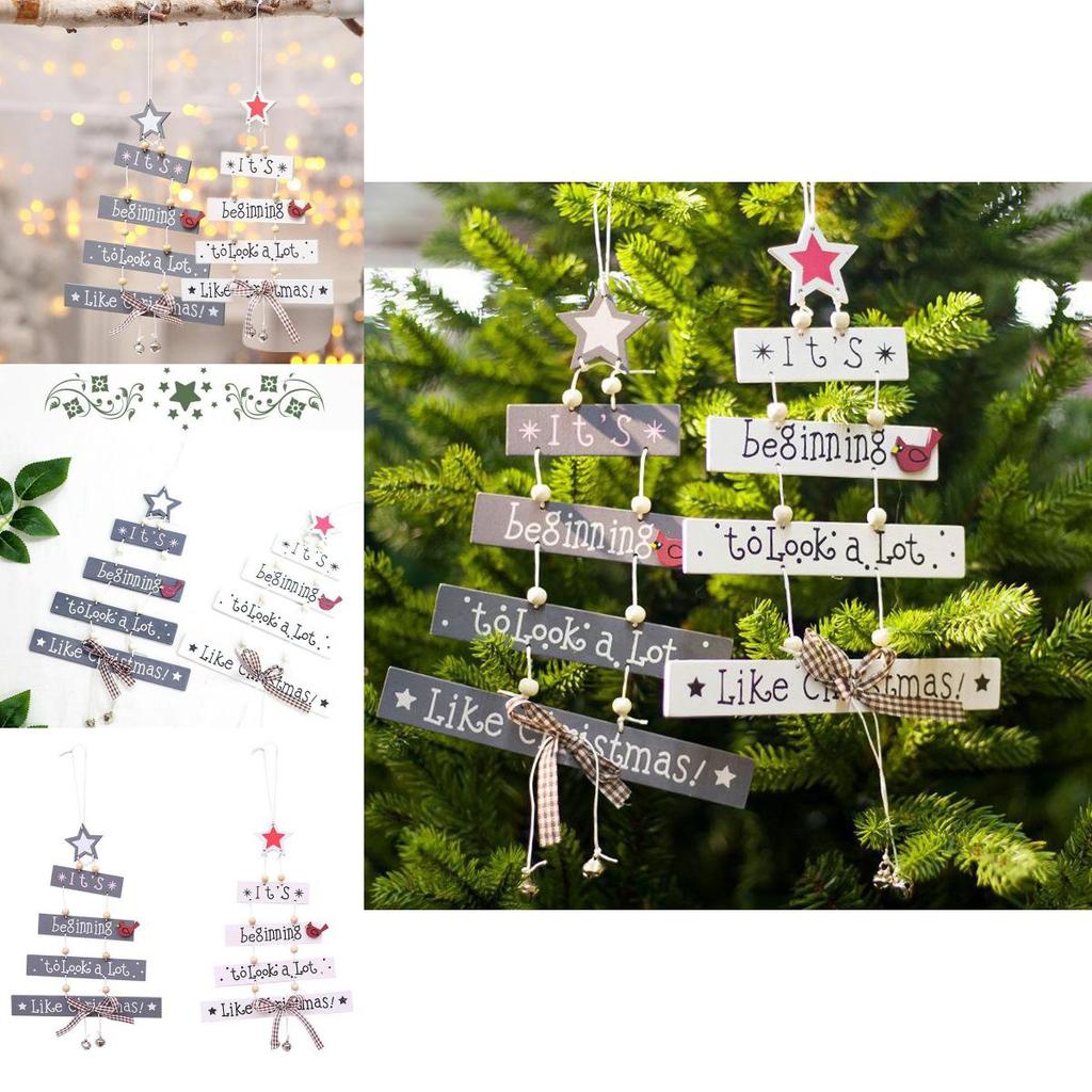 Environmental Friendly Wooden Christmas Pendant For Tree Decoration