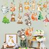 Woodland Party Decorations 20pcs Woodland Animals Hanging Swirls Forest Animals Foil Ceiling Decorations for Woodland Theme Birthday Party Baby