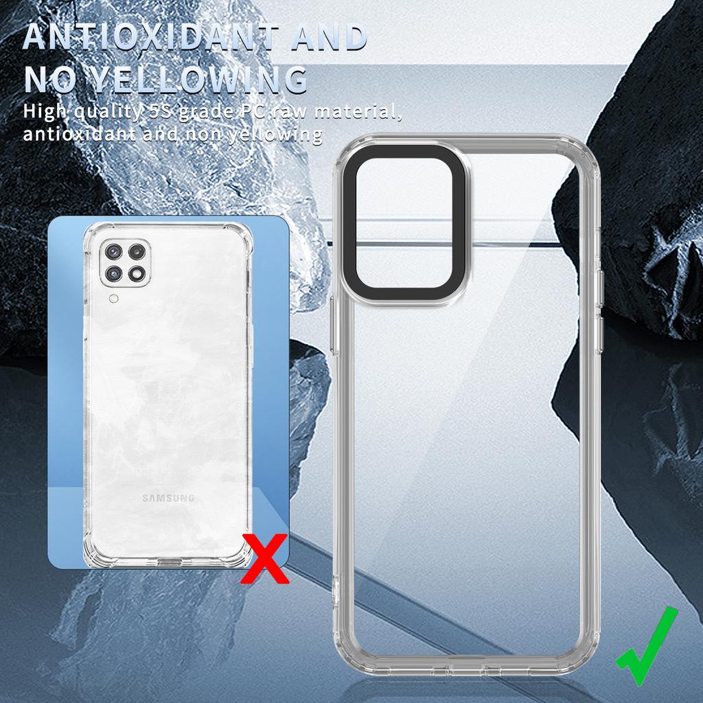 For Samsung Galaxy A22 4G (EU Version)/M22/M32 (Global Version) 4G Case Protective PC+TPU Clear Phone Cover