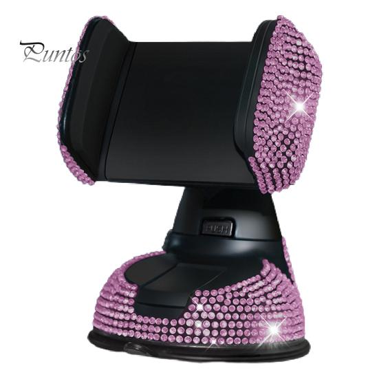 

Поддержка телефона, вращающаяся на 360 градусов декоративная подставка для мобильного телефона со стразами на приборной панели автомобиля для внедорожника розовый